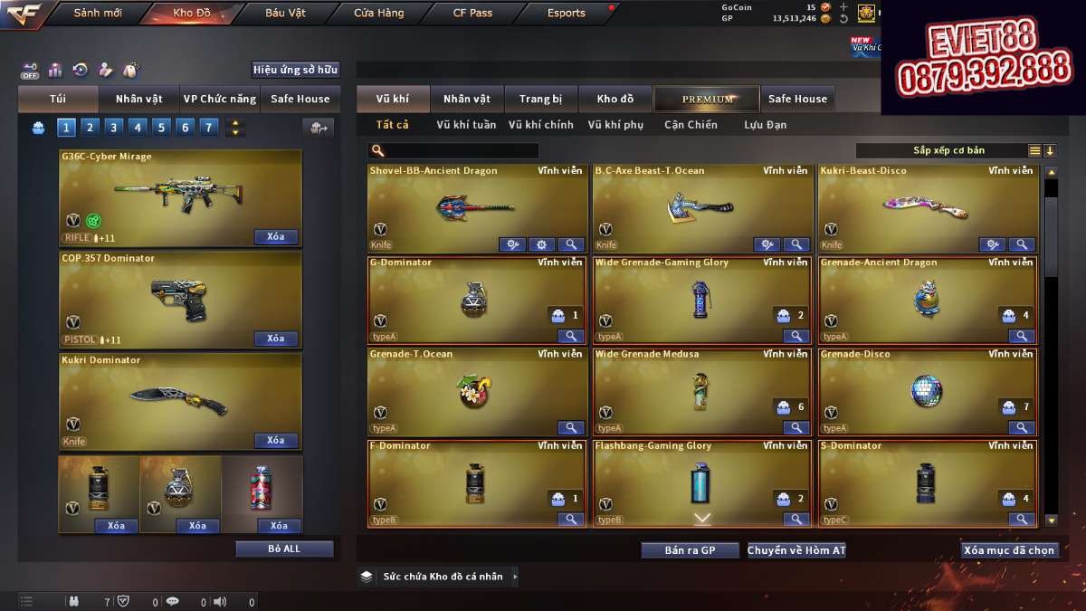 shop acc cf uy tin gia re